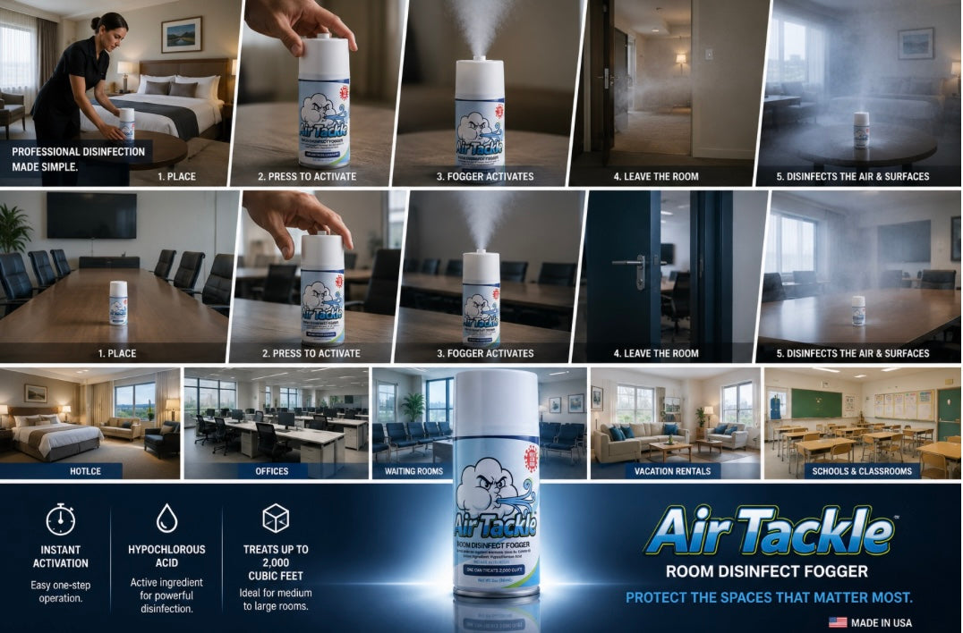Air tackle room disinfected, fogger defense against bacteria, viruses,flu, COVID-19