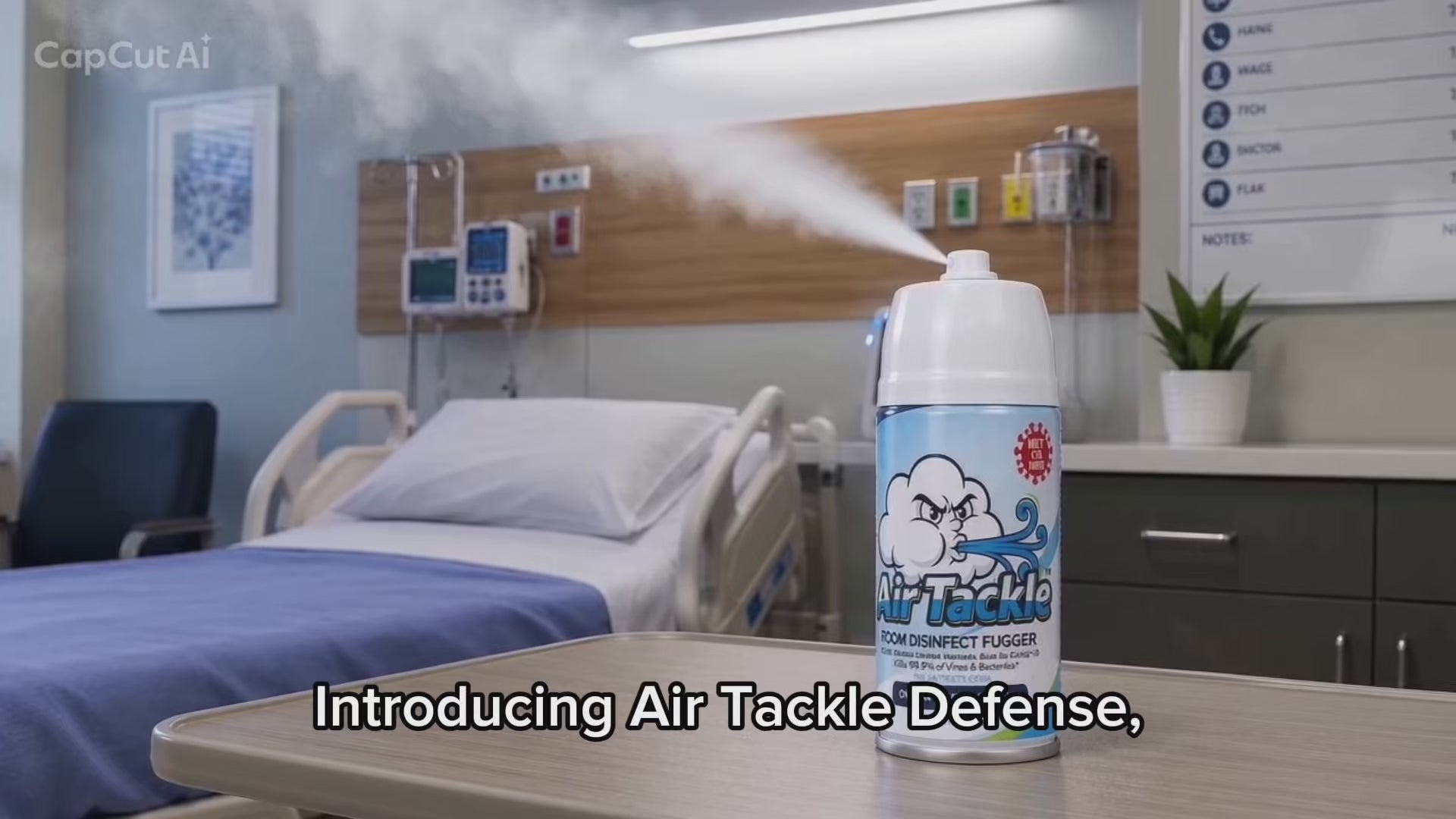 Air tackle room disinfected, fogger defense against bacteria, viruses,flu, COVID-19
